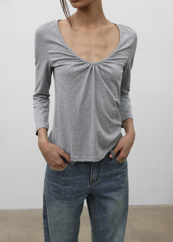 [MADE] Rope & Shirred V-Neck Sleeveless Top