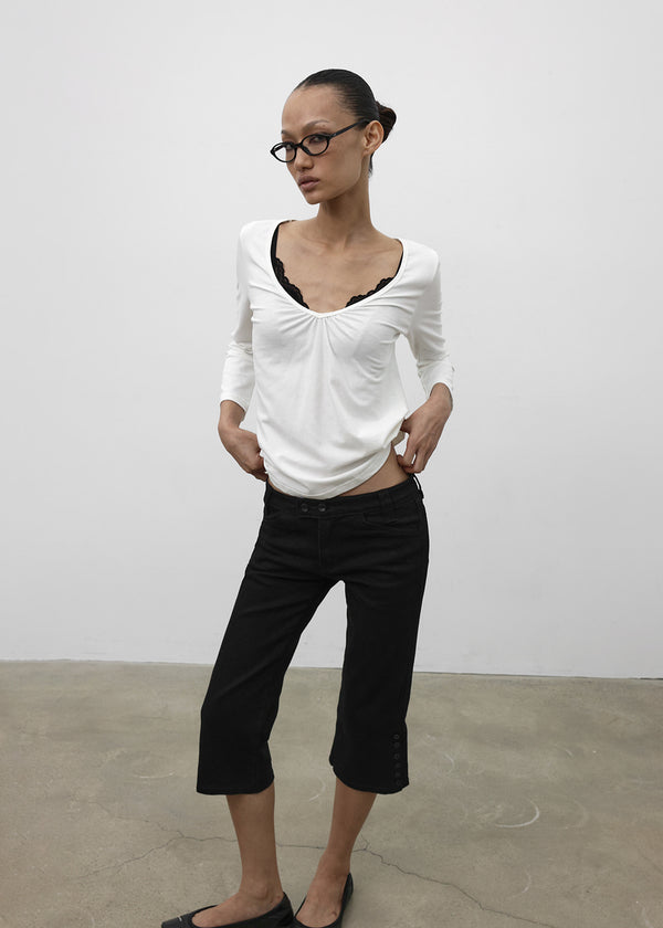[MADE] Rope & Shirred V-Neck Sleeveless Top