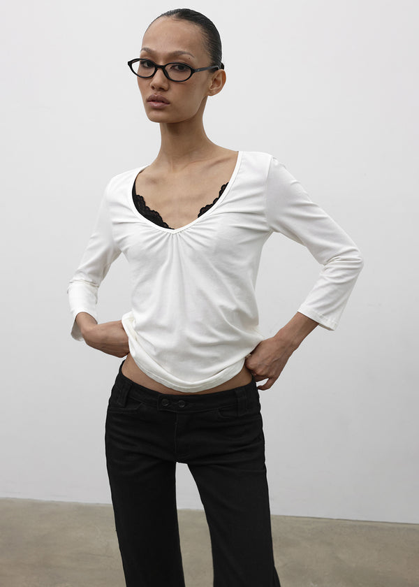 [MADE] Rope & Shirred V-Neck Sleeveless Top