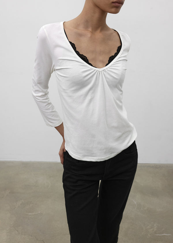 [MADE] Rope & Shirred V-Neck Sleeveless Top