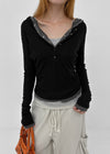 [MADE] Miti Wool Tencel Henley Neck Long Sleeve Hoodie