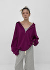 Beck Loose Fit Colored Zip-Up Hoodie