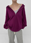 Beck Loose Fit Colored Zip-Up Hoodie