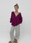 Beck Loose Fit Colored Zip-Up Hoodie