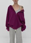 Beck Loose Fit Colored Zip-Up Hoodie