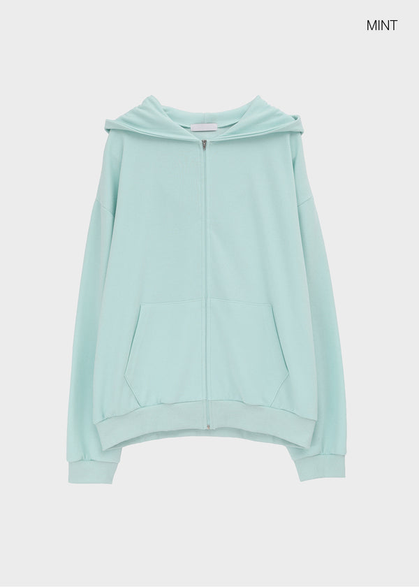 Beck Loose Fit Colored Zip-Up Hoodie