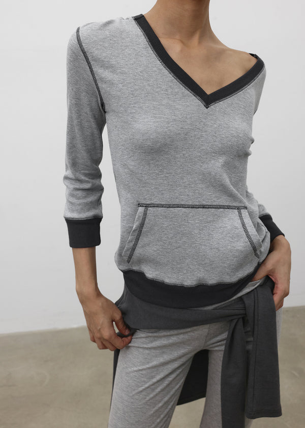 [MADE] Soffel V-neck Hooded Sleeveless Tee