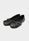 [MADE] Mobea Buckle Leather Flat Shoes
