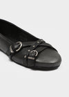 [MADE] Mobea Buckle Leather Flat Shoes