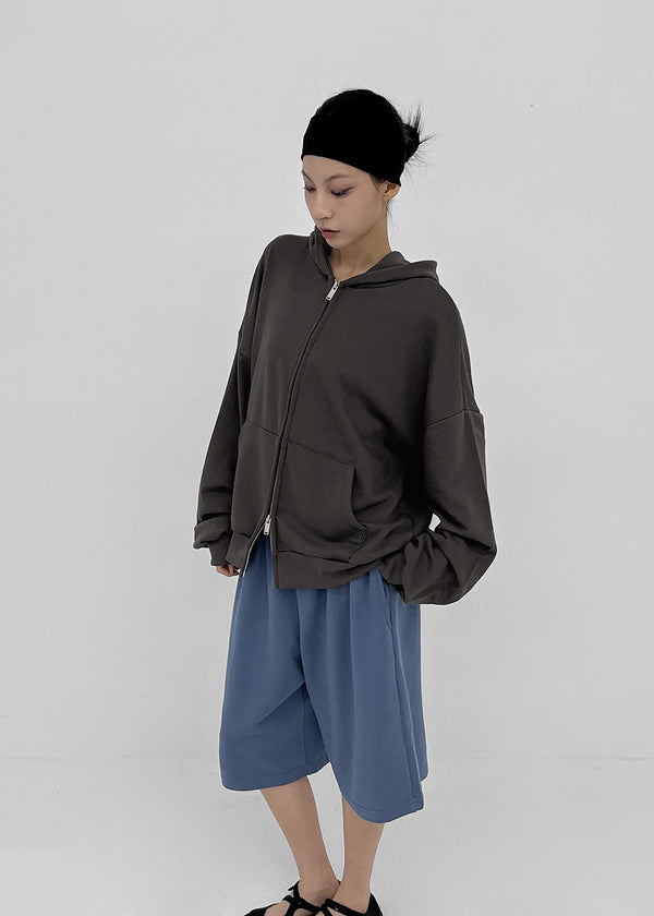 (UNISEX) Swine Two-Way Zip-Up Hoodie