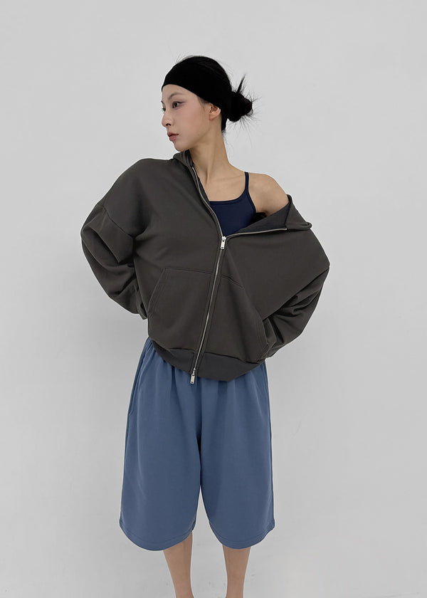 (UNISEX) Swine Two-Way Zip-Up Hoodie