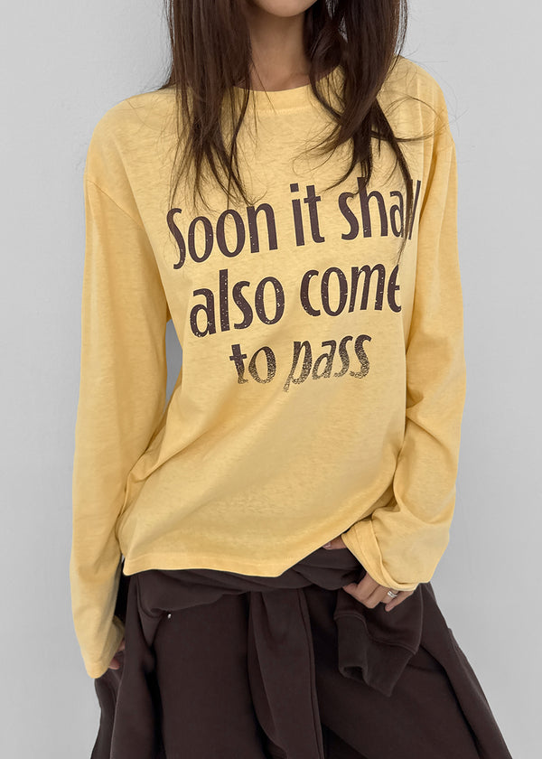(UNISEX) Shodi Lettering Long Sleeve T-shirt