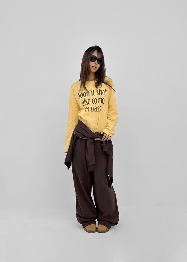 (UNISEX) Shodi Lettering Long Sleeve T-shirt