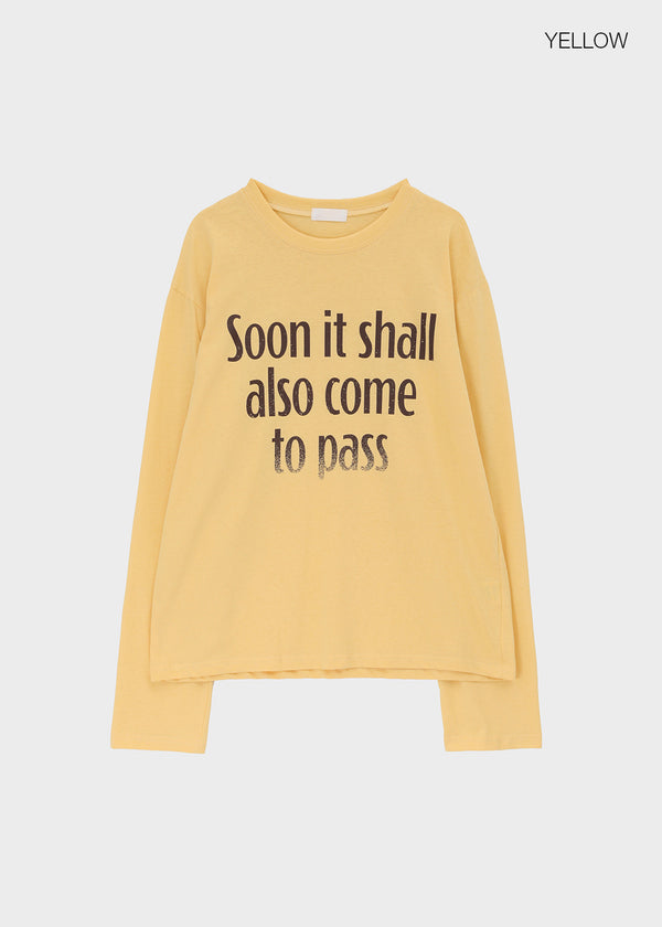 (UNISEX) Shodi Lettering Long Sleeve T-shirt