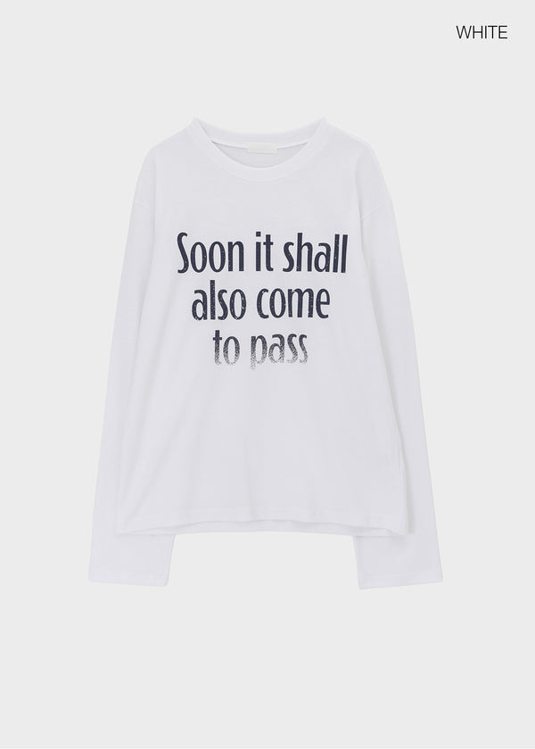 (UNISEX) Shodi Lettering Long Sleeve T-shirt