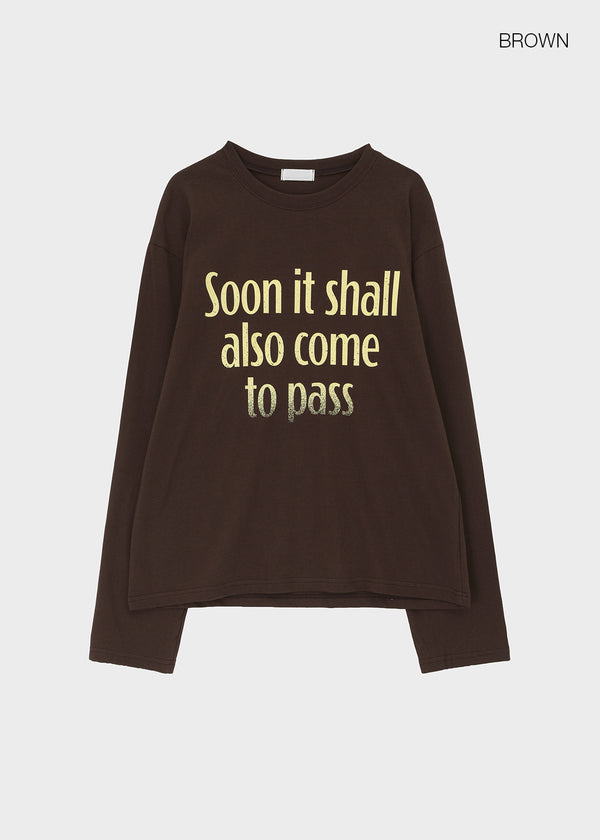 (UNISEX) Shodi Lettering Long Sleeve T-shirt