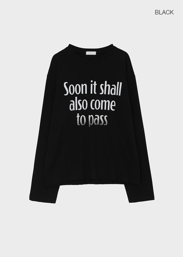 (UNISEX) Shodi Lettering Long Sleeve T-shirt