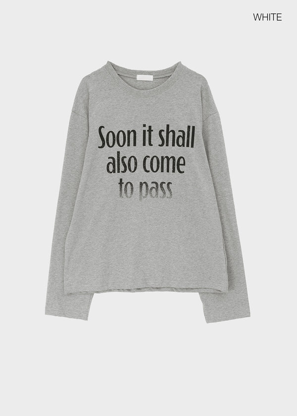 (UNISEX) Shodi Lettering Long Sleeve T-shirt