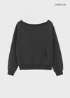 [MADE] Spanel Rivet Off-Shoulder Sweatshirt