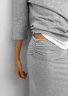 [MADE] Upper-face Folding Shirred Long Skirt (Available as a set)