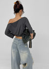 Gilite Damaged Wide Denim Pants