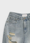 Gilite Damaged Wide Denim Pants