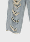 Gilite Damaged Wide Denim Pants