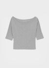 [MADE] Upper-face Boat Neck Batwing Sleeve T-shirt (Available as a set)