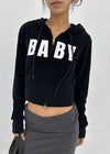 Baby slim hooded zip-up