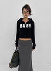 Baby slim hooded zip-up