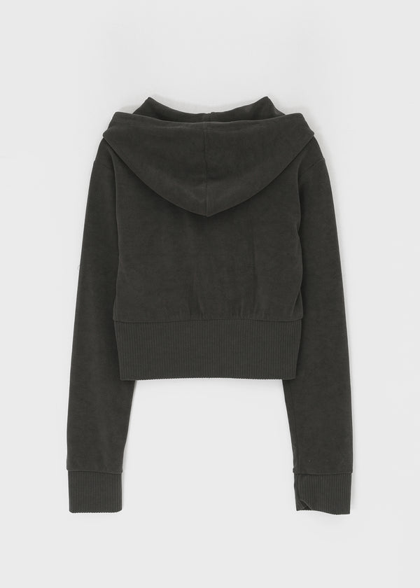 Baby slim hooded zip-up
