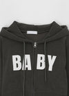 Baby slim hooded zip-up