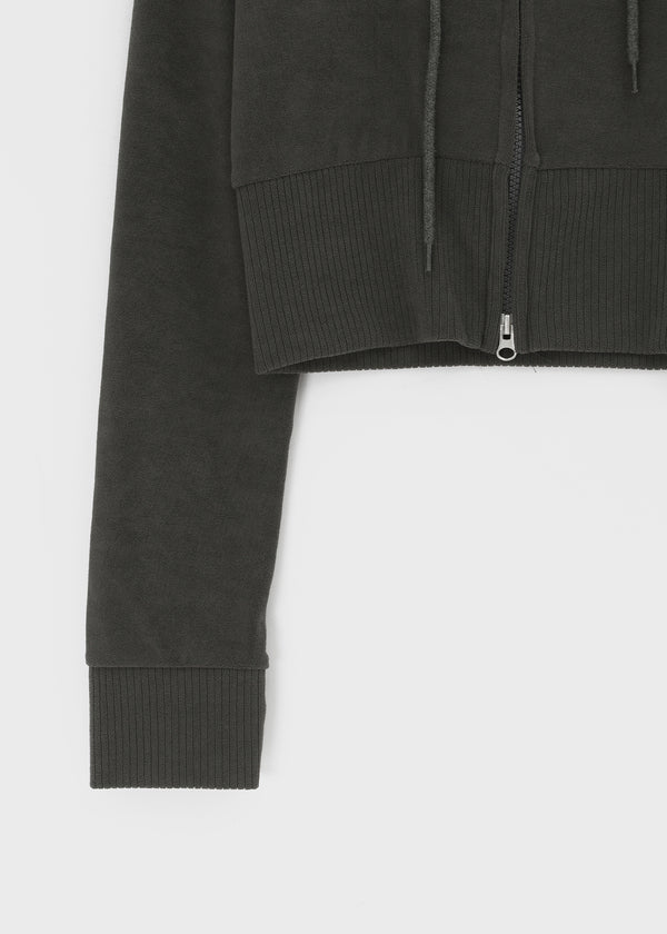 Baby slim hooded zip-up