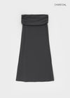 [MADE] Upper-face Folding Shirred Long Skirt (Available as a set)