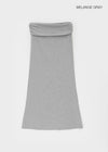 [MADE] Upper-face Folding Shirred Long Skirt (Available as a set)