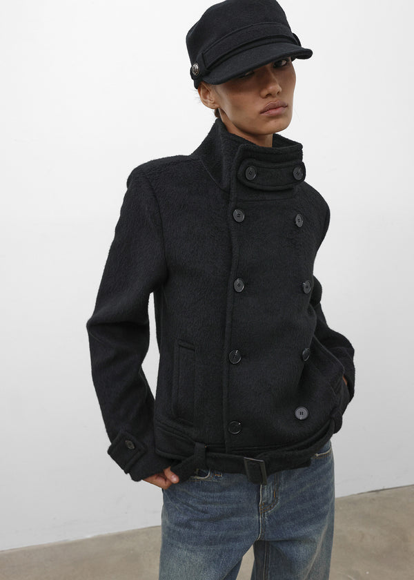 [MADE] Molte Double-Button Slim Short Coat (30% Wool)