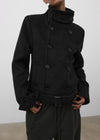 [MADE] Molte Double-Button Slim Short Coat (30% Wool)