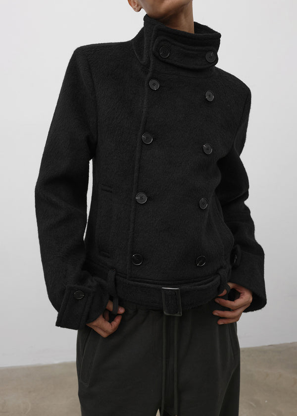 [MADE] Molte Double-Button Slim Short Coat (30% Wool)