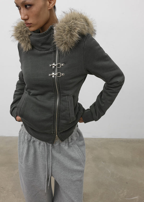[MADE] Partu Diagonal Zip-up Hoodie (3oz)