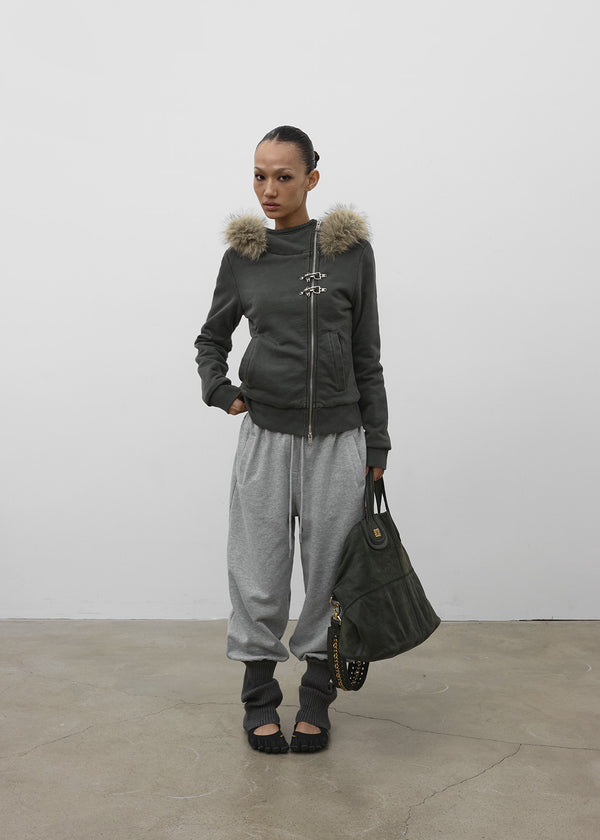 [MADE] Partu Diagonal Zip-up Hoodie (3oz)