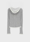 [MADE] Miti Wool Tencel Henley Neck Long Sleeve Hoodie