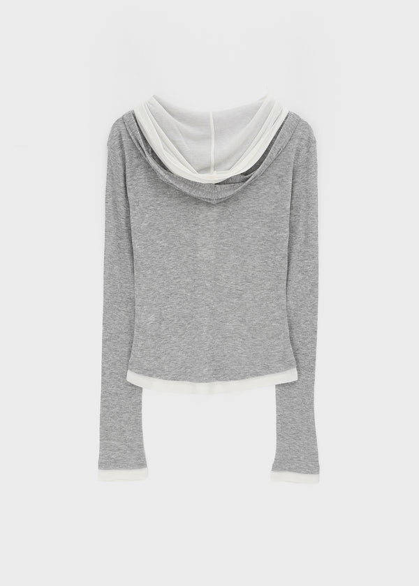 [MADE] Miti Wool Tencel Henley Neck Long Sleeve Hoodie