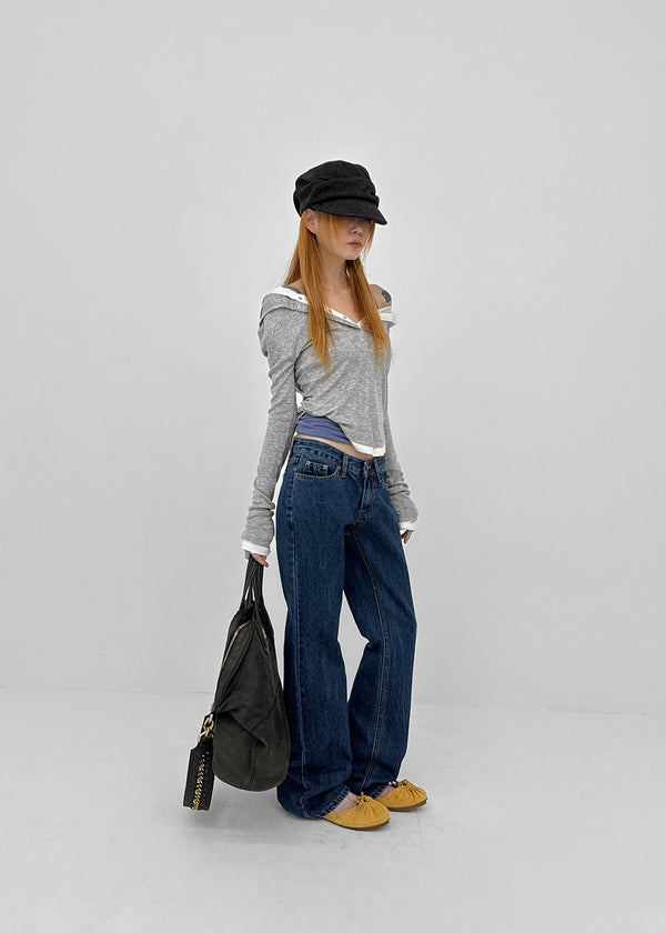 Kamber low-waist denim pants