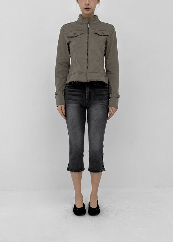 Vixen Slit Capri Denim Pants