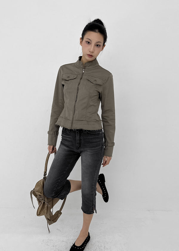 Vixen Slit Capri Denim Pants