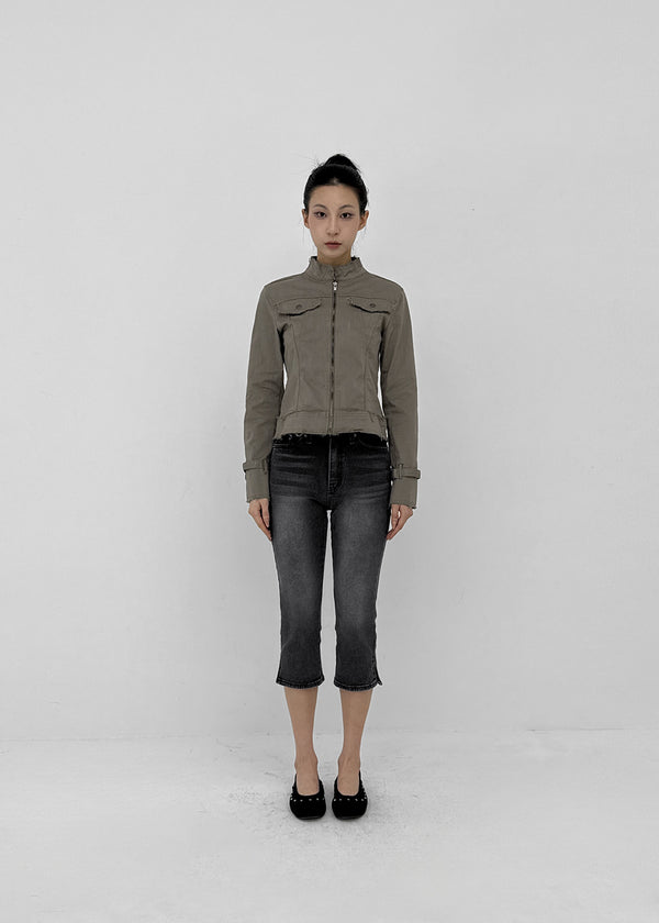 Vixen Slit Capri Denim Pants