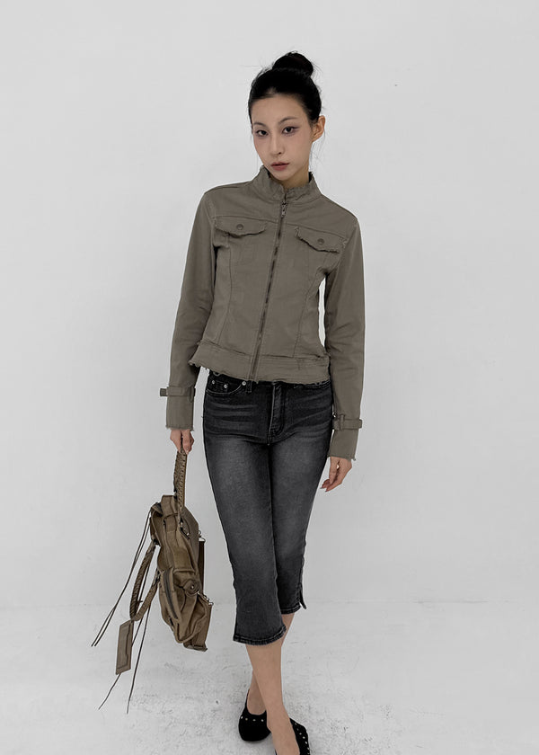 Vixen Slit Capri Denim Pants