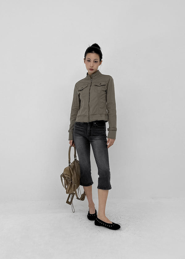 Vixen Slit Capri Denim Pants