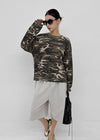 (UNISEX) Relax Camo Waffle Long Sleeve Tee