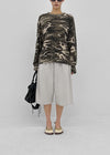 (UNISEX) Relax Camo Waffle Long Sleeve Tee